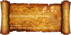 Czvitkovics Vivien névjegykártya